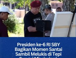 Presiden ke-6 RI SBY Bagikan Momen Santai Sambil Melukis di Tepi Sungai Mississippi