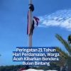 Peringatan 21 Tahun Hari Perdamaian, Warga Aceh Kibarkan Bendera Bulan Bintang