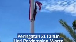 Peringatan 21 Tahun Hari Perdamaian, Warga Aceh Kibarkan Bendera Bulan Bintang