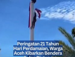 Peringatan 21 Tahun Hari Perdamaian, Warga Aceh Kibarkan Bendera Bulan Bintang