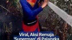Viral, Aksi Remaja ‘Superman’ di Palangka Raya Ikut Padamkan Karhutla