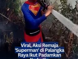Viral, Aksi Remaja ‘Superman’ di Palangka Raya Ikut Padamkan Karhutla