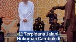11 Terpidana Jalani Hukuman Cambuk di Banda Aceh, Empat Kasus Zina Dihukum 100 Kali