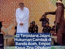 11 Terpidana Jalani Hukuman Cambuk di Banda Aceh, Empat Kasus Zina Dihukum 100 Kali