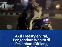Aksi Freestyle Viral, Pengendara Wanita di Pekanbaru Ditilang Polisi