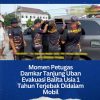 Momen Petugas Damkar Tanjung Uban Evakuasi Balita Usia 1 Tahun Terjebak Didalam Mobil