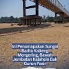 Ini Penamapakan Sungai Barito Kalteng Mengering, Bawah Jembatan Kalahein Bak Gurun Pasir