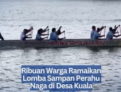 Ribuan Warga Ramaikan Lomba Sampan Perahu Naga di Desa Kuala Sempang