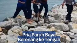 Pria Paruh Baya Berenang ke Tengah Laut Costal Area Karimun, Diduga Hendak Akhiri Hidup