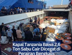 Kapal Tanzania Bawa 2,6 Ton Sabu Cair Dicegat di Perairan Bengkalis