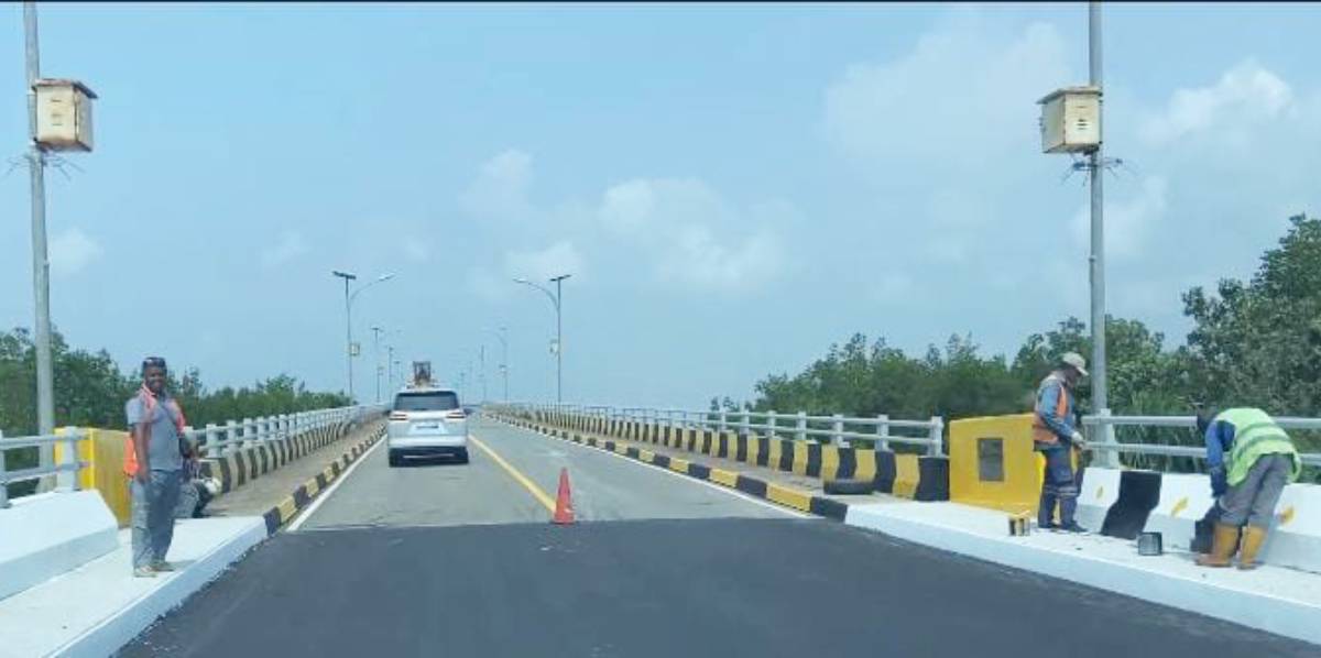 Dua Jembatan Rampung Pemeliharaan, Jalan Lintas Barat Bintan Kembali Dibuka.