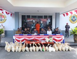 Penyelundupan Pasir Timah Ilegal Digagalkan, TNI AL Selamatkan Potensi Kerugian Rp1,33 Miliar