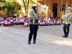 Tanamkan Disiplin Sejak Dini, Satlantas Polresta Tanjungpinang Edukasi Siswa SDN 006