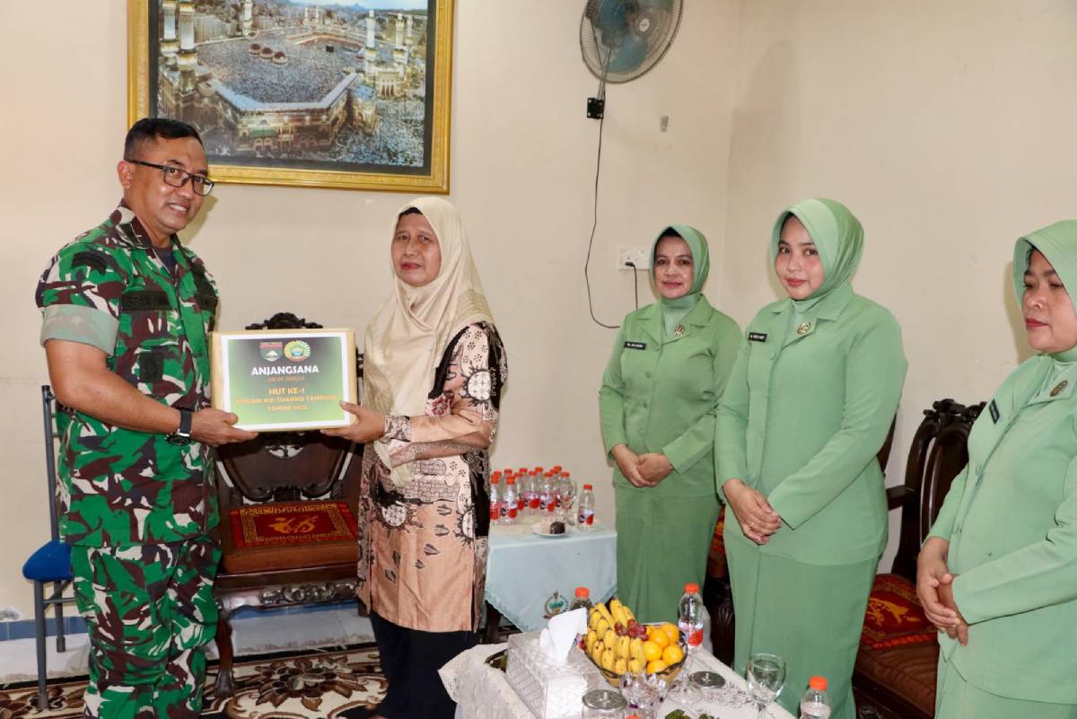 Sambut HUT Ke-1 Kodam XIX, Kodim 0317/TBK Sambangi Veteran hingga Keluarga Prajurit di Karimun.