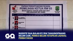 Insentif Dua Bulan RT/RW Tanjungpinang Belum Cair, Pemko Belum Tetapkan Jadwal Pembayaran