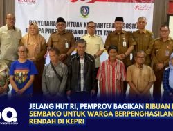 Jelang HUT RI, Pemprov Bagikan Ribuan Paket Sembako untuk Warga Berpenghasilan Rendah di Kepri