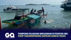 Pompong Dilarang Bersandar di Ponton SBP, KSOP Tanjungpinang Siapkan Sanksi Tegas