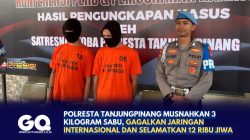 Polresta Tanjungpinang Musnahkan 3 Kilogram Sabu, Gagalkan Jaringan Internasional dan Selamatkan 12 Ribu Jiwa