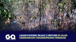 Lahan Kosong Seluas 2 Hektare di Jalan Cendrawasih Tanjungpinang Terbakar