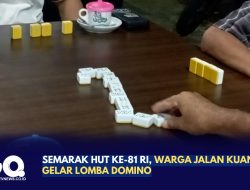 Semarak HUT ke-81 RI, Warga Jalan Kuantan Gelar Lomba Domino