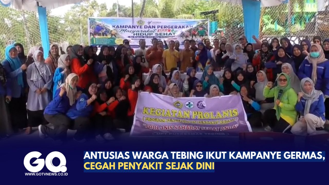 Antusias Warga Tebing Ikut Kampanye Germas, Cegah Penyakit Sejak Dini.