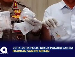 Detik-Detik Polisi Bekuk Pasutri Lansia Edarkan Sabu di Bintan