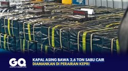 Kapal Asing Bawa 2,6 Ton Sabu Cair Diamankan di Perairan Kepri