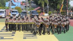 Hadapi Potensi Unjuk Rasa, Polresta Tanjungpinang Gelar Latihan Tingkatkan Kemampuan Dalmas