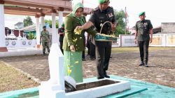 Kodim 0317/TBK Gelar Ziarah di TMP Pusara Bhakti Kundur Sambut HUT Perdana Kodam XIX