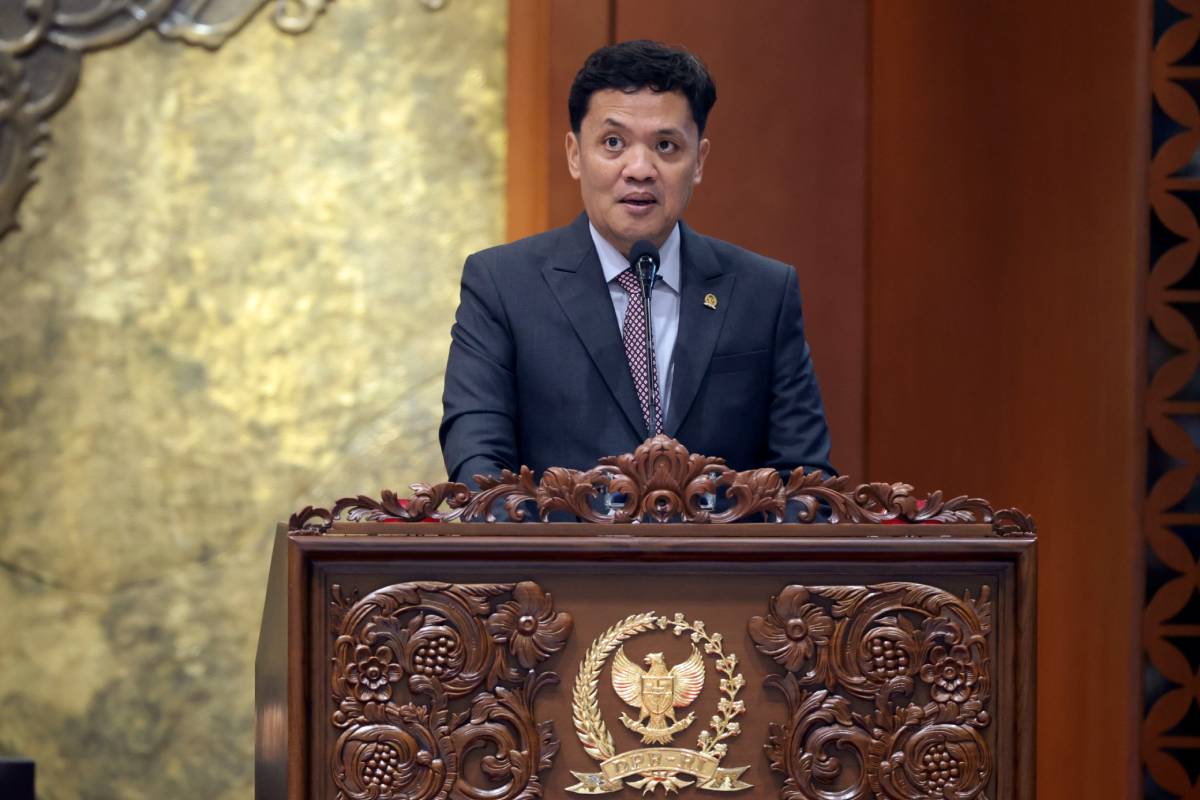 Ketua Komisi III DPR RI Habiburokhman dalam Rapat Paripurna ke-3 Masa Persidangan I Tahun Sidang 2026–2027 di Kompleks Parlemen, Jakarta.