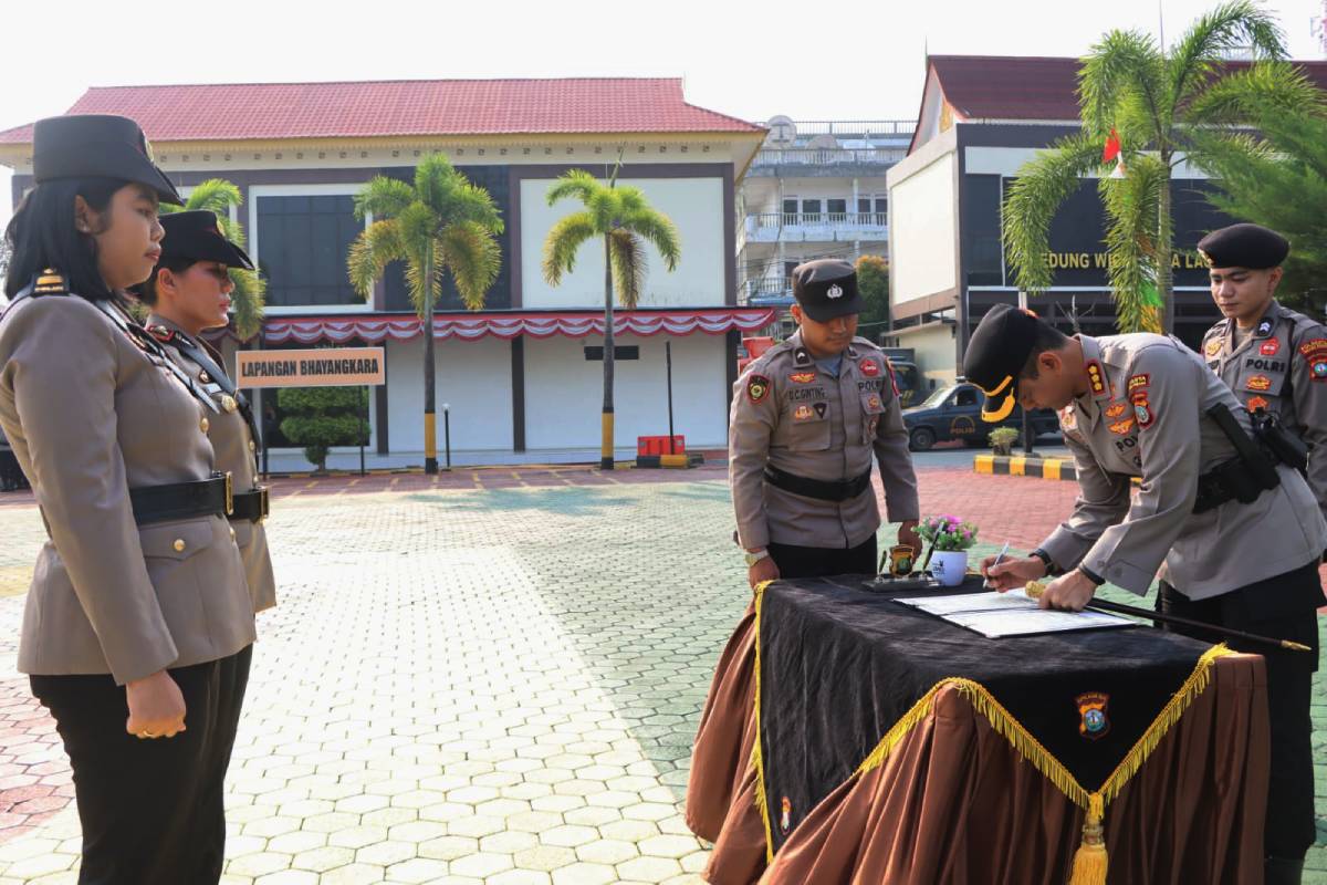 Pimpin Sertijab Kapolsek Bandara RHF, Kapolresta Tekankan Profesionalisme dan Pelayanan Humanis.