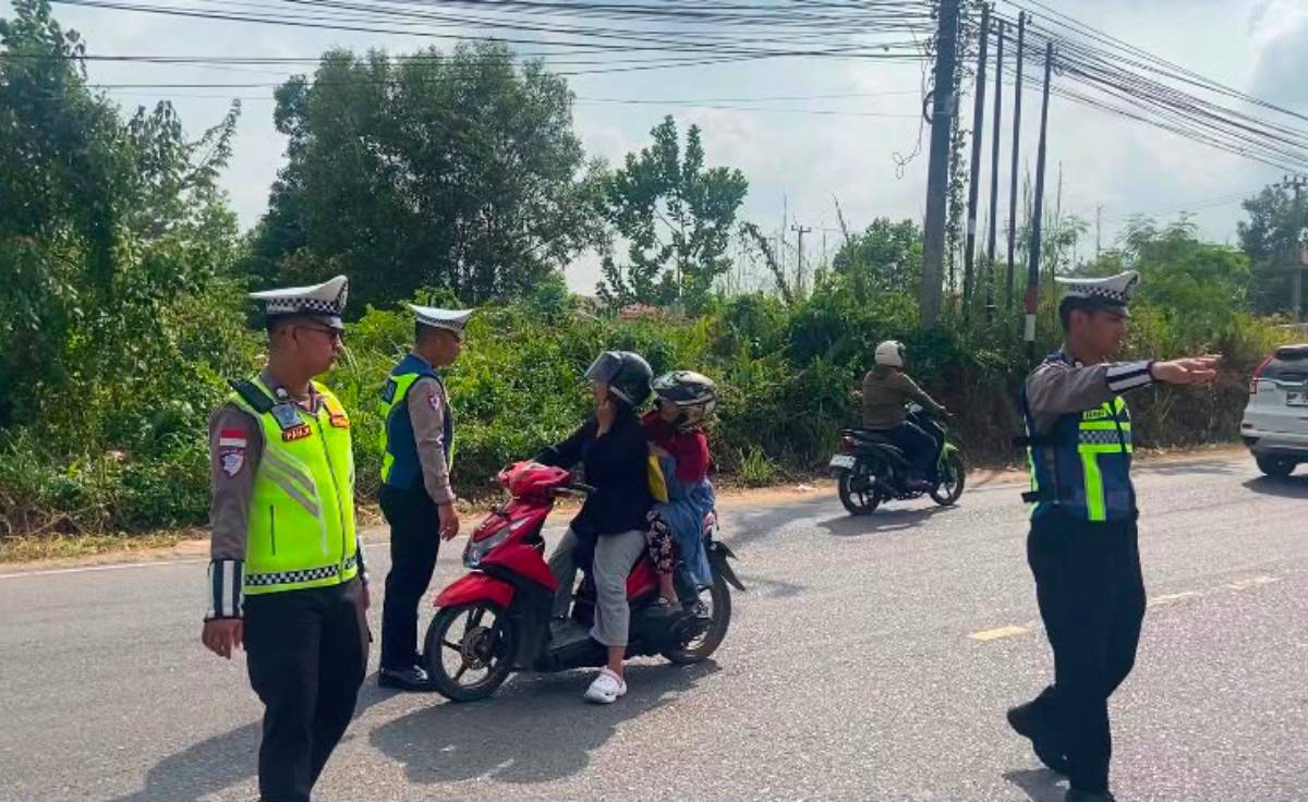 Satlantas Polres Bintan Kedepankan Edukasi, 30 Pelanggar Hanya Diberi Teguran.