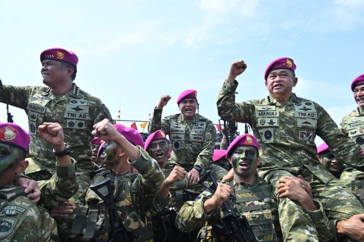 Menhan RI, Panglima TNI, dan Kepala Staf Angkatan Tinjau Latihan Operasi TNI Terintegrasi TA 2026.