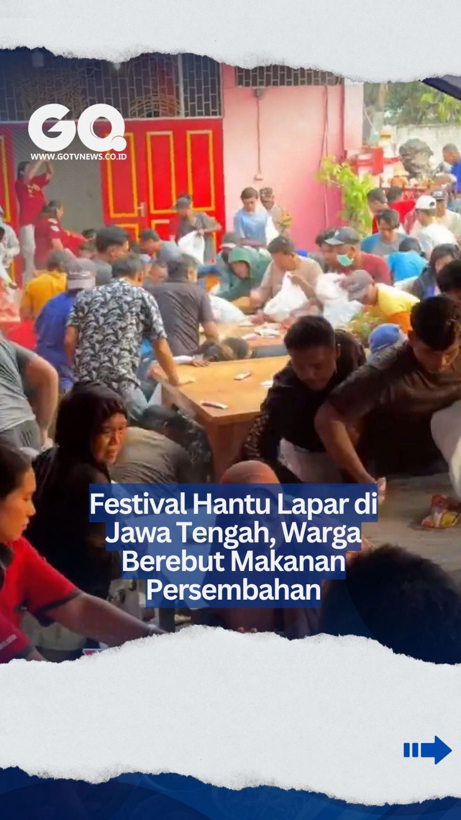 Festival Hantu Lapar di Jawa Tengah, Warga Berebut Makanan Persembahan.