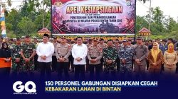 150 Personel Gabungan Disiapkan Cegah Kebakaran Lahan di Bintan.