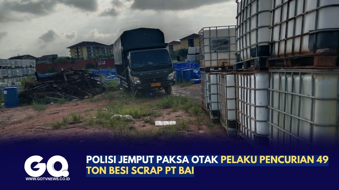 Polisi Jemput Paksa Otak Pelaku Pencurian 49 Ton Besi Scrap PT BAI.