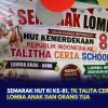 Semarak HUT RI ke-81, TK Talita Ceria Gelar Lomba Anak dan Orang Tua