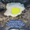 Pasca Letusan, Penampakan Kawah Anak Krakatau Terlihat dari Udara
