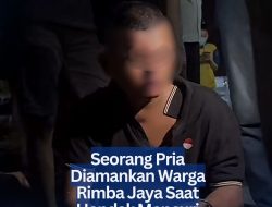 Seorang Pria Diamankan Warga Rimba Jaya Saat Hendak Mencuri