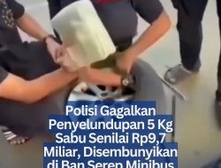 Polisi Gagalkan Penyelundupan 5 Kg Sabu Senilai Rp9,7 Miliar, Disembunyikan di Ban Serep Minibus