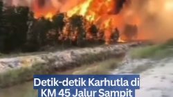 ‎Detik-detik Karhutla di KM 45 Jalur Sampit Kaltim, Api Berkobar Hebat