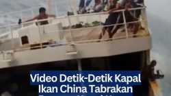 ‎Video Detik-Detik Kapal Ikan China Tabrakan Dengan Kapal Kargo Panama