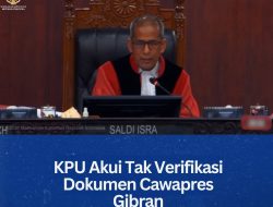 KPU Akui Tak Verifikasi Dokumen Cawapres Gibran
