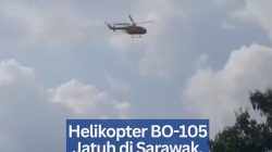 Helikopter BO-105 Jatuh di Sarawak, Korban Lima Orang Penumpang.
