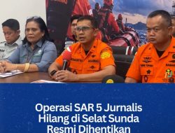Operasi SAR 5 Jurnalis Hilang di Selat Sunda Resmi Dihentikan