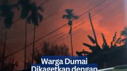 Warga Dumai Dikagetkan dengan Suara Dentuman Keras dan Langit Memerah