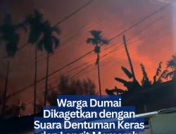 Warga Dumai Dikagetkan dengan Suara Dentuman Keras dan Langit Memerah
