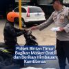 Polsek Bintan Timur Bagikan Masker Gratis dan Berikan Imbauan Kamtibmas