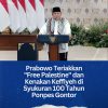 Prabowo Teriakkan “Free Palestine” dan Kenakan Keffiyeh di Syukuran 100 Tahun Ponpes Gontor