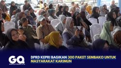 DPRD Kepri Bagikan 300 Paket Sembako untuk Masyarakat Karimun